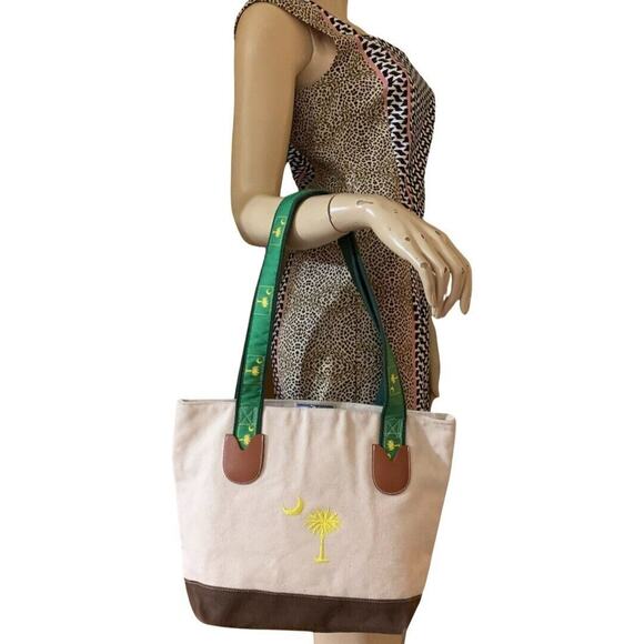Moonshine Handbags - MOONSHINE Custom Designed South Carolina State Logo Utility Tote PALMETTO MOON